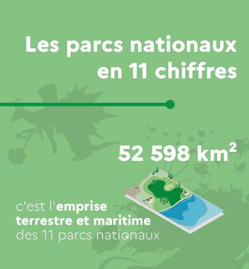 Infographie "Les parcs nationaux de France en chiffres clés", édition 2021