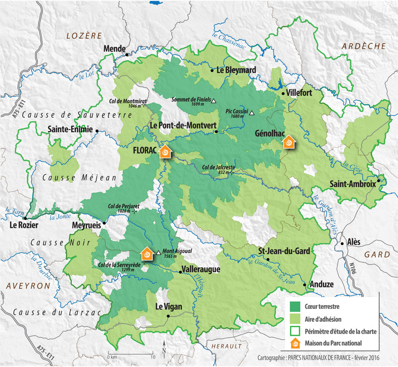 parc des cevennes carte