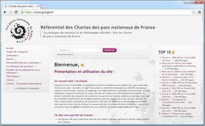 Référentiel des chartes des parcs nationaux de France en ligne