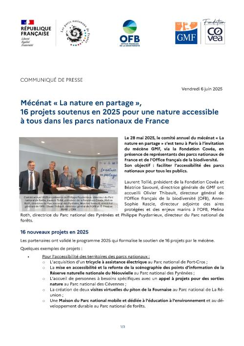 CP Comité annuel 2025, mécénat GMF