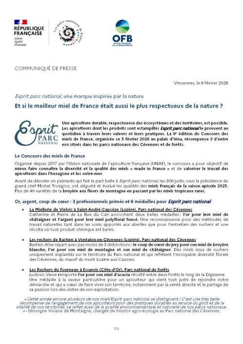Communiqué de presse_Concours de miels de France 2026