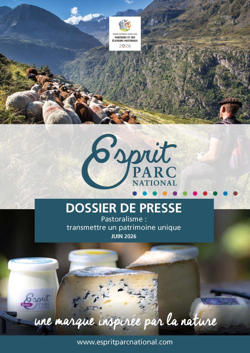 Couverture, dossier de presse Esprit parc national - pastoralisme : transmettre un patrimoine unique
