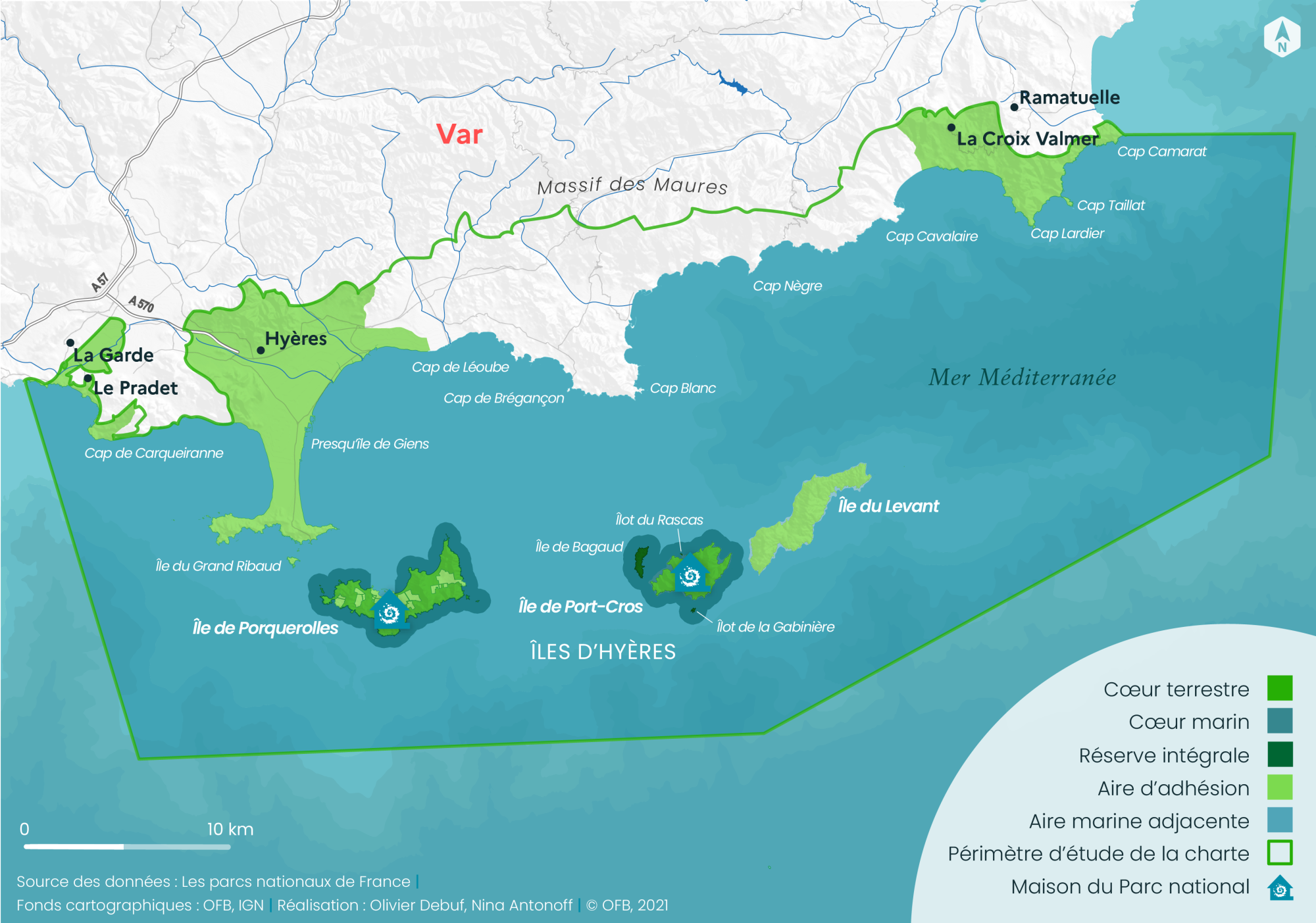Carte du Parc national de Port-Cros_novembre 2021