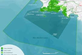 Carte du Parc national des Calanques